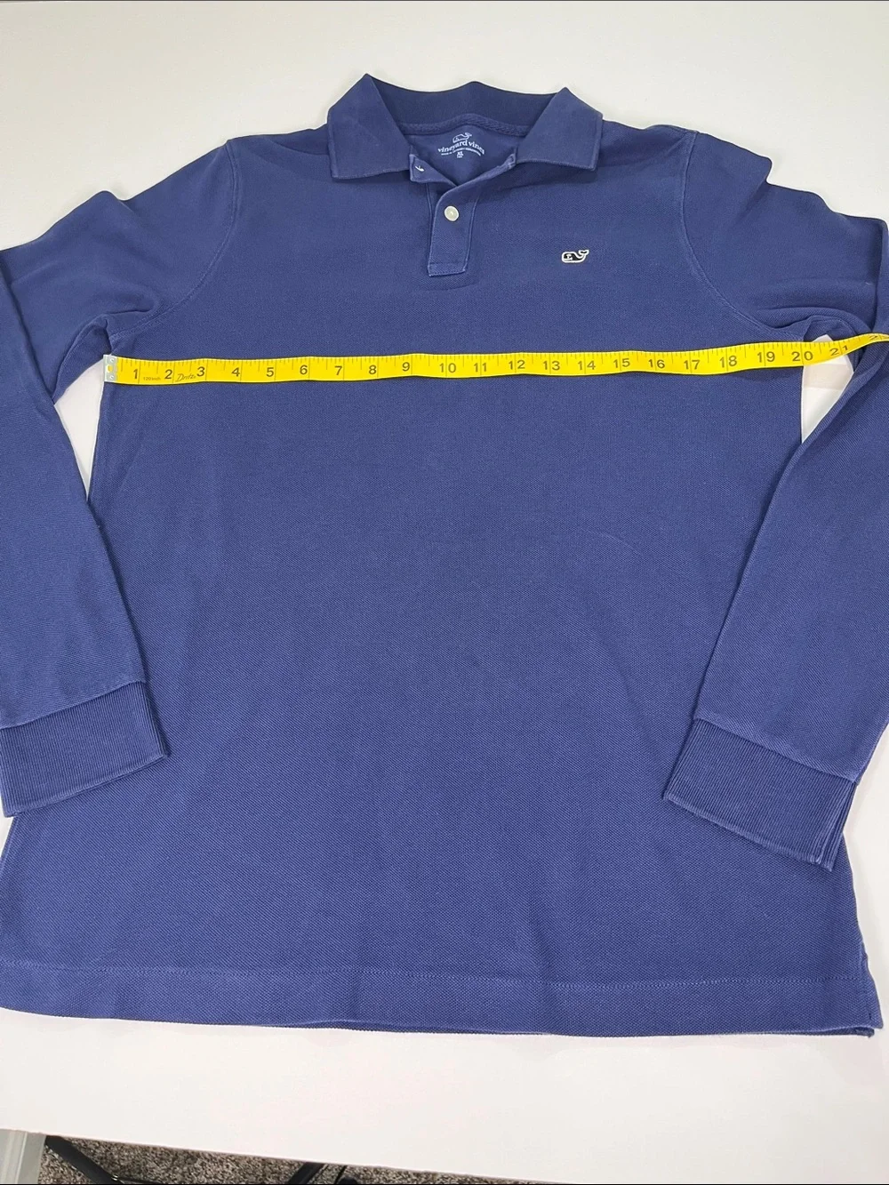 Vineyard Vines Classic Long-Sleeve Polo in Deep Blue Youth XL